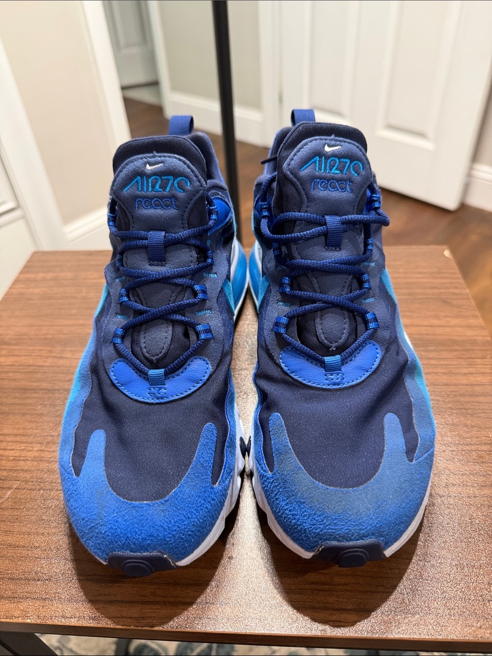 Nike Air Max 270 React Navy and Royal Blue Sneakers